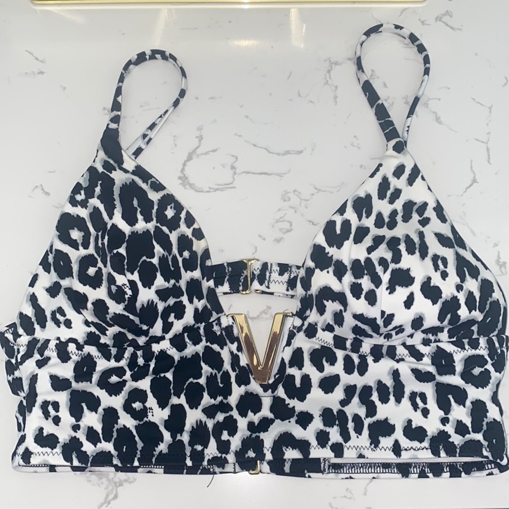 Victoria’s Secret Monaco V-Hardware Bralette Top - Snow Leopard